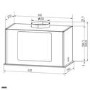 Refurbished electriQ EIQ52CANGBL 52cm Glass Canopy Cooker Hood Black
