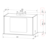 Refurbished electriQ EIQ52CANGBL 52cm Glass Canopy Cooker Hood Black