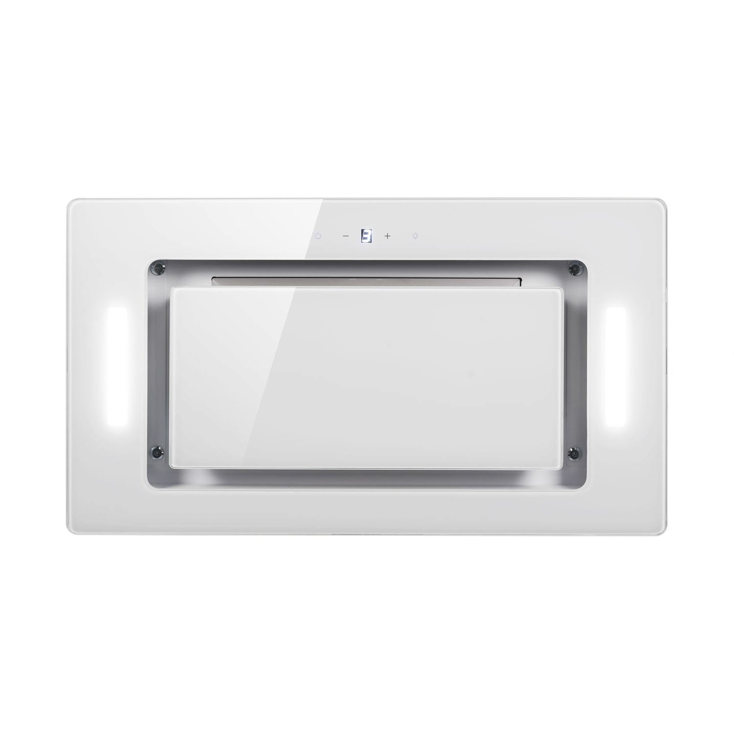 electriQ 52cm Glass Canopy Cooker Hood - White