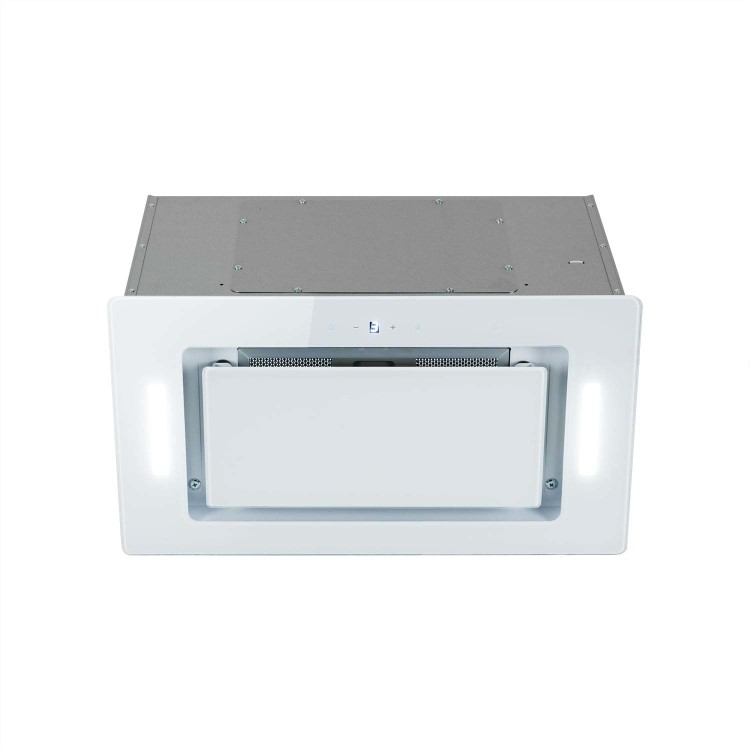 electriQ 52cm Glass Canopy Cooker Hood - White