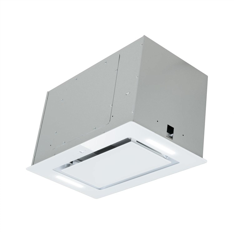 electriQ 52cm Glass Canopy Cooker Hood - White