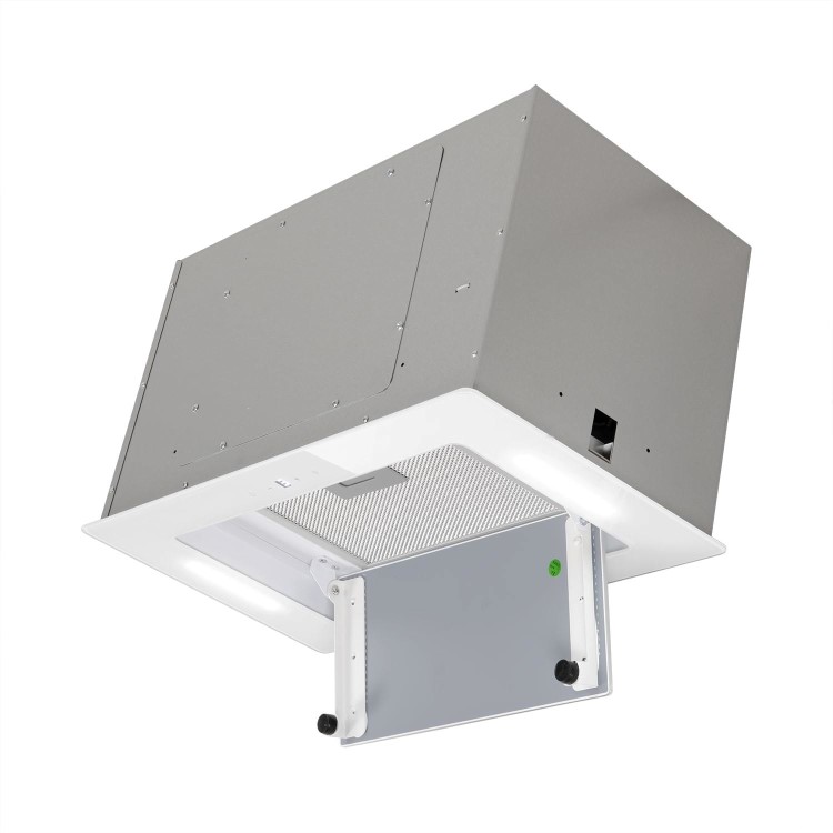 electriQ 52cm Glass Canopy Cooker Hood - White