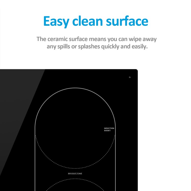 electriQ 60cm 4 Zone Induction Hob with Bridge Zone