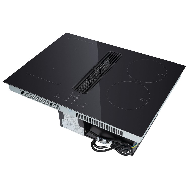 Refurbished electriQ EIQ70INDDF 70cm Venting Induction Hob with Flex Zone Black