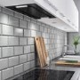electriQ 72cm Glass Canopy Cooker Hood - Black