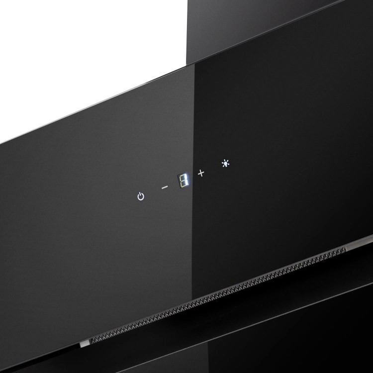 electriQ 90cm Angled Cooker Hood - Black