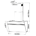 electriQ 90cm Angled Cooker Hood - Black