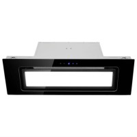 GRADE A2 - electriQ 90cm Glass Canopy Cooker Hood - Black