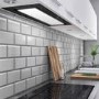 GRADE A2 - electriQ 90cm Glass Canopy Cooker Hood - Black