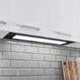 GRADE A2 - electriQ 90cm Glass Canopy Cooker Hood - Black