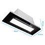 GRADE A2 - electriQ 90cm Glass Canopy Cooker Hood - Black