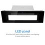GRADE A2 - electriQ 90cm Glass Canopy Cooker Hood - Black