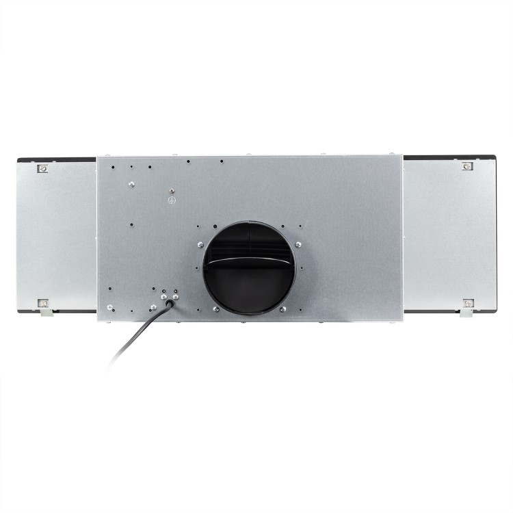 GRADE A2 - electriQ 90cm Glass Canopy Cooker Hood - Black