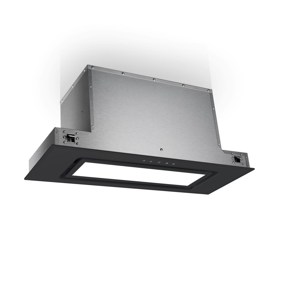 electriQ 90cm Glass  Canopy  Cooker Hood  Black EIQ90CANGBL 