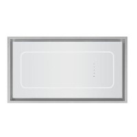 electriQ 90cm Ceiling Cooker Hood with ring light - Stainless Steel