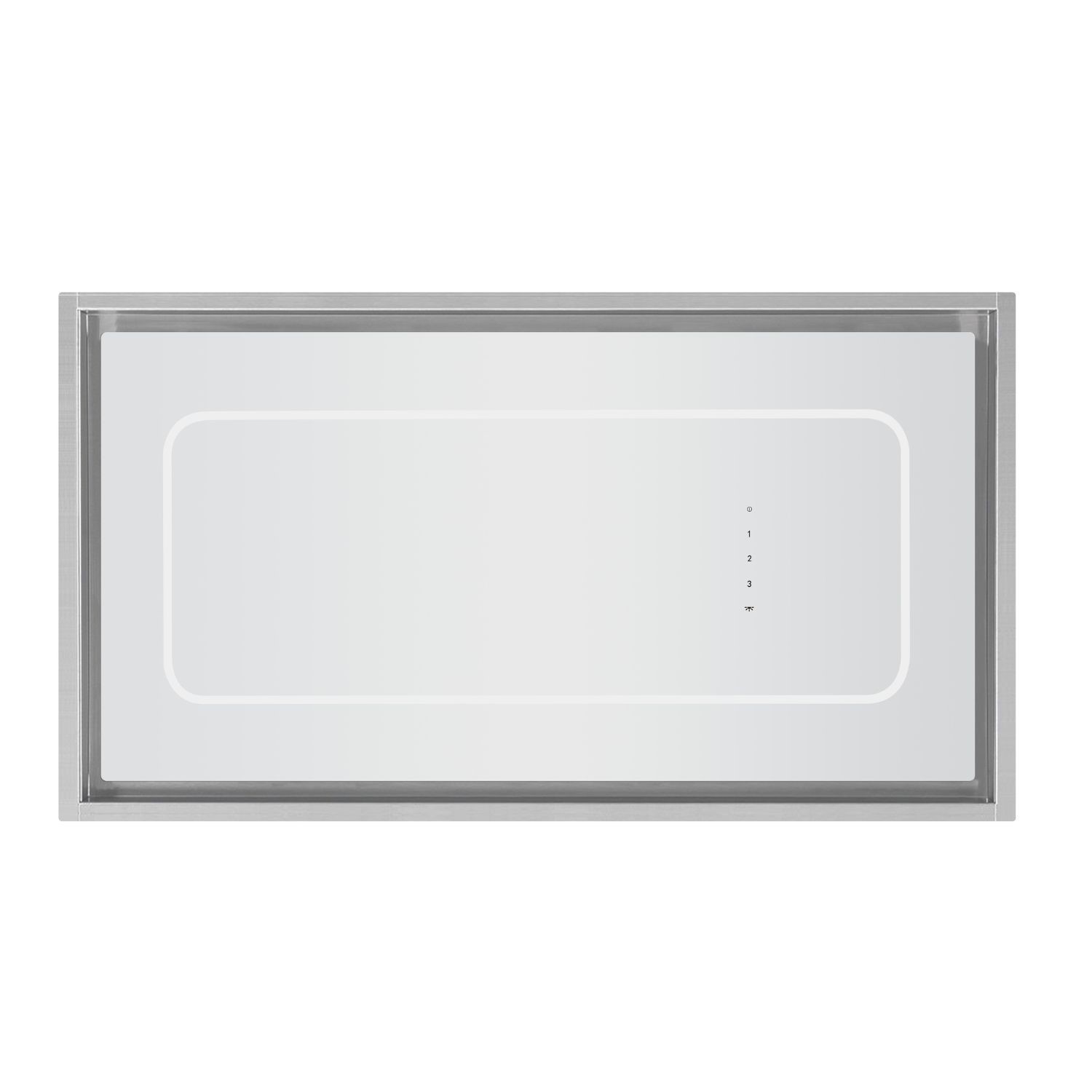 90cm Ceiling Cooker Hood Glass & Stainless Steel