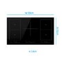 electriQ 90cm 5 Zone Induction Hob with Flex Zone