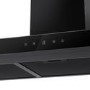 electriQ 90cm Slimline Touch Control Cooker Hood - Black