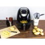 GRADE A1 - electriQ 3.2L Low Fat Healthy Air Fryer 1400w with Digital Controls and Divider