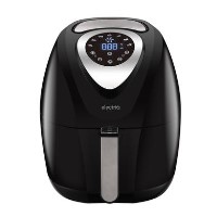 GRADE A1 - electriQ 3.2L Low Fat Healthy Air Fryer 1400w with Digital Controls and Divider