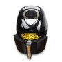 GRADE A1 - electriQ 3.2L Low Fat Healthy Air Fryer 1400w with Digital Controls and Divider