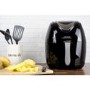 GRADE A1 - electriQ 3.2L Low Fat Healthy Air Fryer 1400w with Digital Controls and Divider