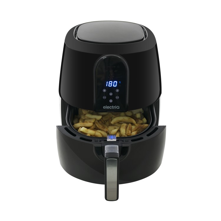 GRADE A3 - electriQ Digital Health Air Fryer XXL 5.2L 1800W with Digital Controls and Divider