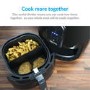 electriQ Digital Health Air Fryer XXL 5.2L 1800W with Digital Controls and Divider