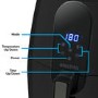 electriQ Digital Health Air Fryer XXL 5.2L 1800W with Digital Controls and Divider