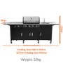 GRADE A2 - The Texas Outdoor Elite 4 Burner Gas BBQ Kitchen in Black