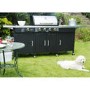 GRADE A2 - The Texas Outdoor Elite 4 Burner Gas BBQ Kitchen in Black