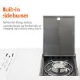 GRADE A2 - The Texas Outdoor Elite 4 Burner Gas BBQ Kitchen in Black