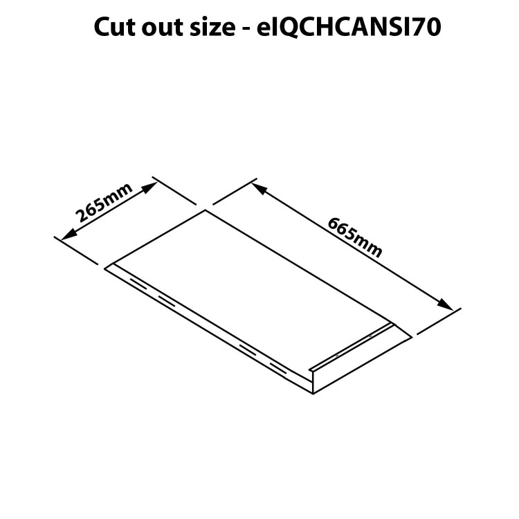 electriQ  70cm High Performance Canopy Hood in Silver