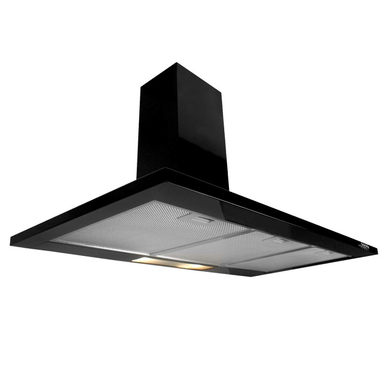 electriQ 90cm Traditional Chimney Cooker Hood Satin Black