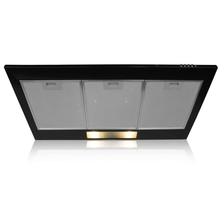 electriQ 90cm Traditional Chimney Cooker Hood Satin Black