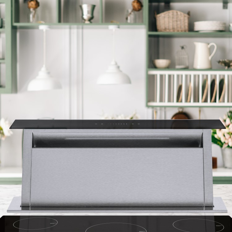 Refurbished electriQ EIQCHDD90 90cm Downdraft Cooker Hood