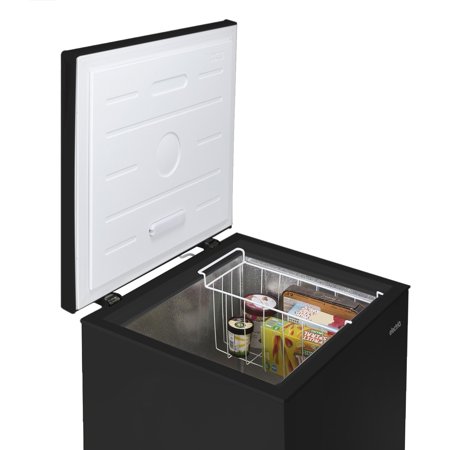 electriQ 99 Litre Chest Freezer With Outbuilding Use Black