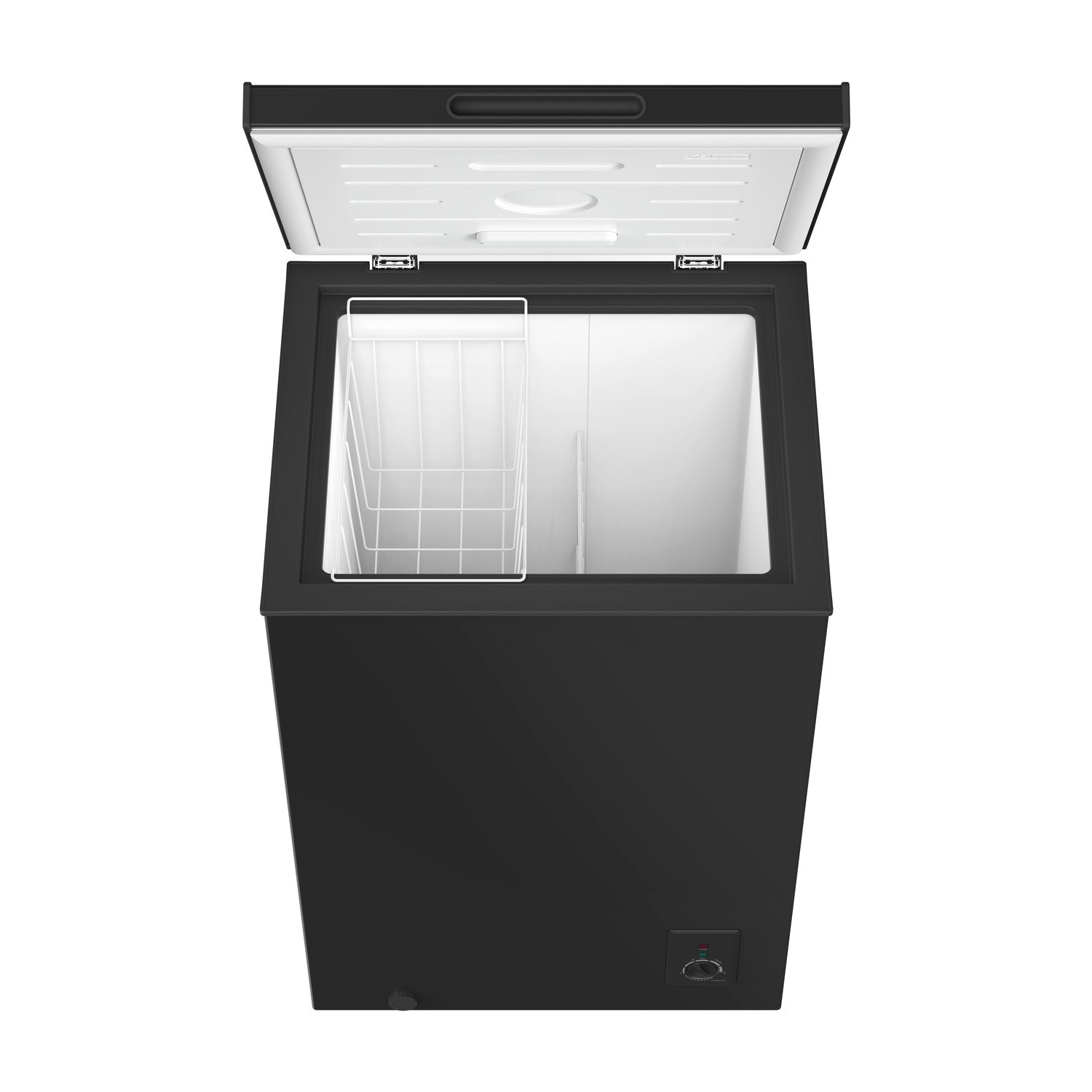 electriQ 99 Litre Chest Freezer With Outbuilding Use Black EIQCHEST99LEDBLK Appliances Direct