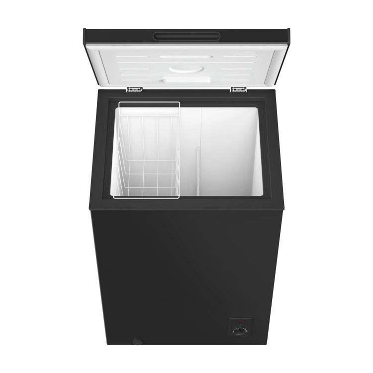 Refurbished electriQ EIQCHEST99LEDBLK 99 Litre Chest Freezer Black