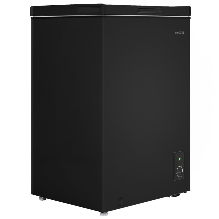 Refurbished electriQ EIQCHEST99LEDBLK 99 Litre Chest Freezer Black