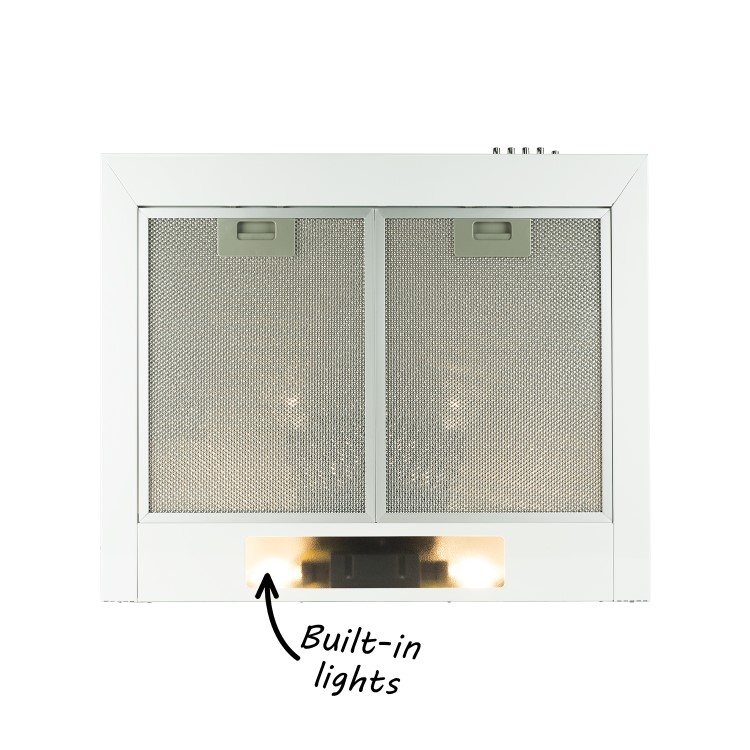 electriQ 60cm Traditional White Chimney Cooker Hood Kitchen Extractor - 5 Year warranty