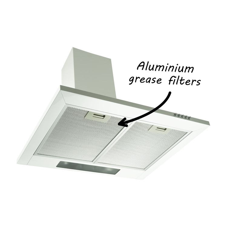 electriQ 60cm Traditional White Chimney Cooker Hood Kitchen Extractor - 5 Year warranty