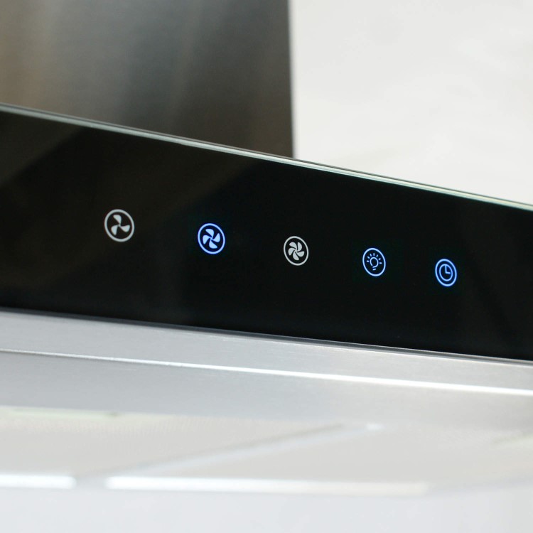 electriQ 90cm Slimline Electronic Cooker Hood Stainless Steel