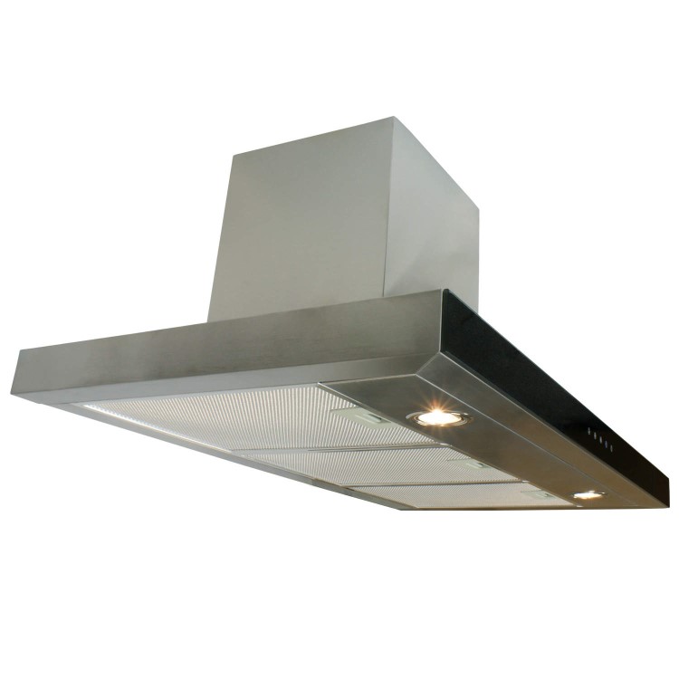 electriQ 90cm Slimline Electronic Cooker Hood Stainless Steel