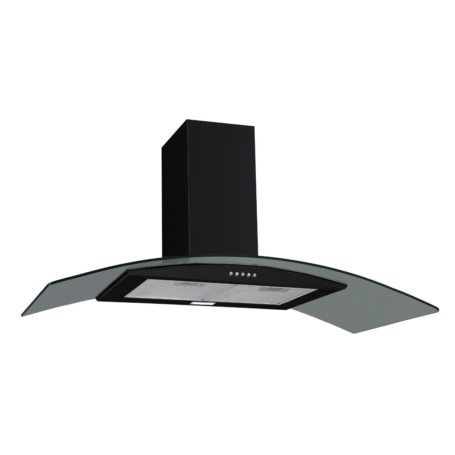Electriq 100Cm Curved Glass Chimney Cooker Hood  EIQCURV100ENBL