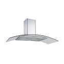 EIQCURV100EN electriQ 100cm Curved Glass Chimney Cooker Hood - Stainless Steel