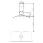 electriQ 60cm Touch Control Curved Glass Cooker Hood - Black