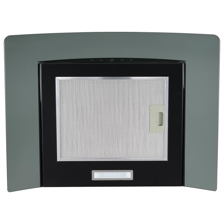 electriQ 60cm Touch Control Curved Glass Cooker Hood - Black