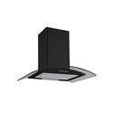 electriQ 60cm Curved Glass Cooker Hood - Black