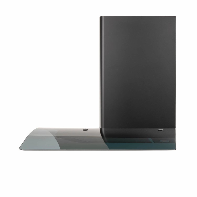 electriQ 60cm Curved Glass Cooker Hood - Black